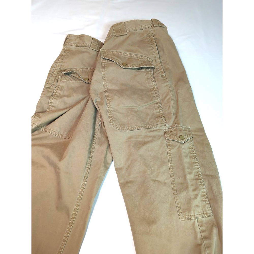 Vintage 2008 Gap Cargo Utility Pants Men M Beige Wide Straight Leg Patch Pockets
